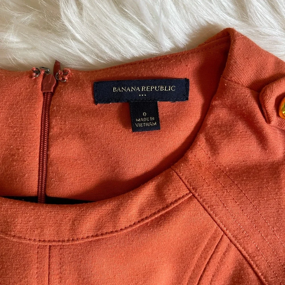 Banana Republic Orange Sleeveless Sheath Dress - Picture 3 of 4